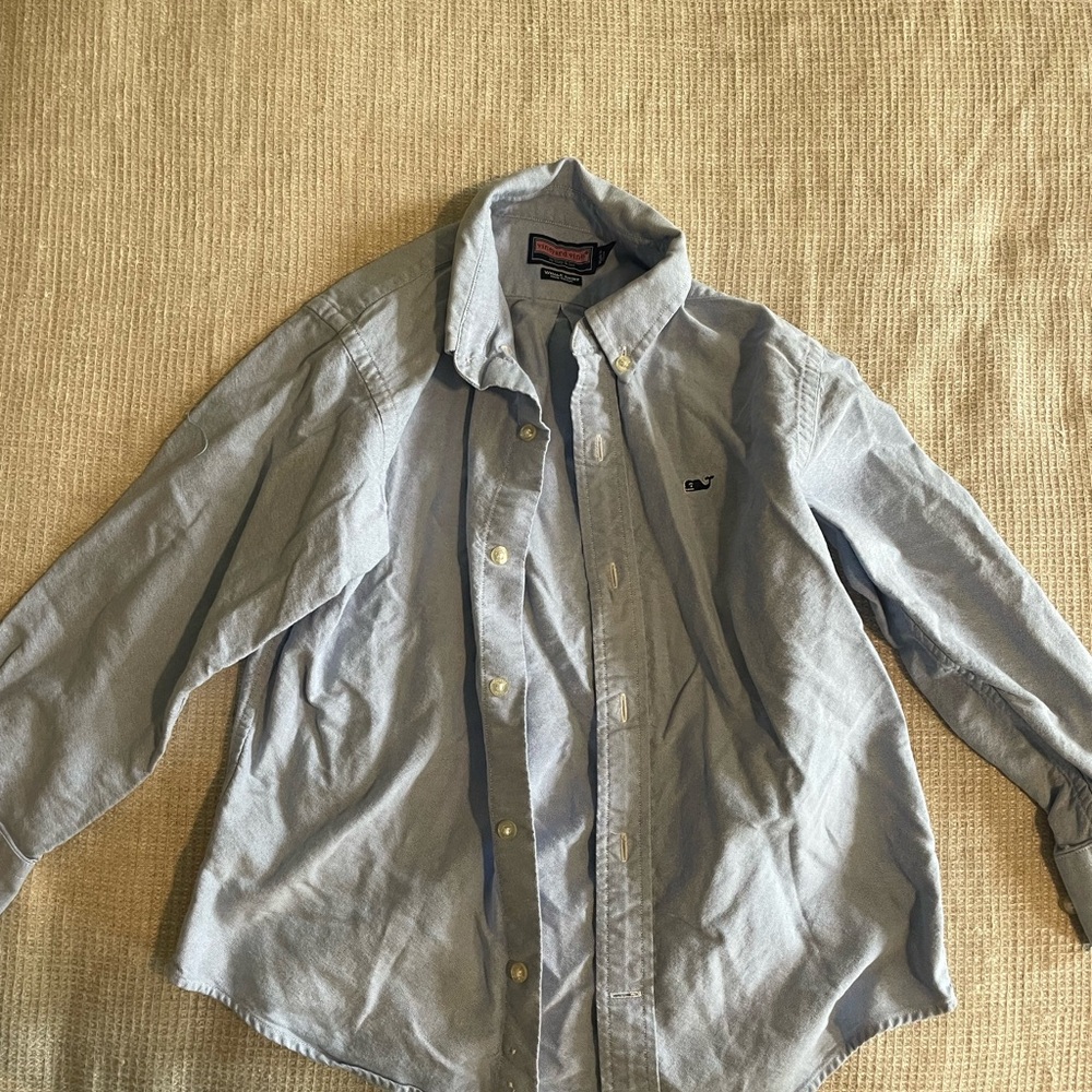 Vineyard vines boys classic blue button down